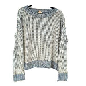 A.N.A Knitted Sweater Womens XL Blue White Cottage Feminine Soft Cozy Relaxed